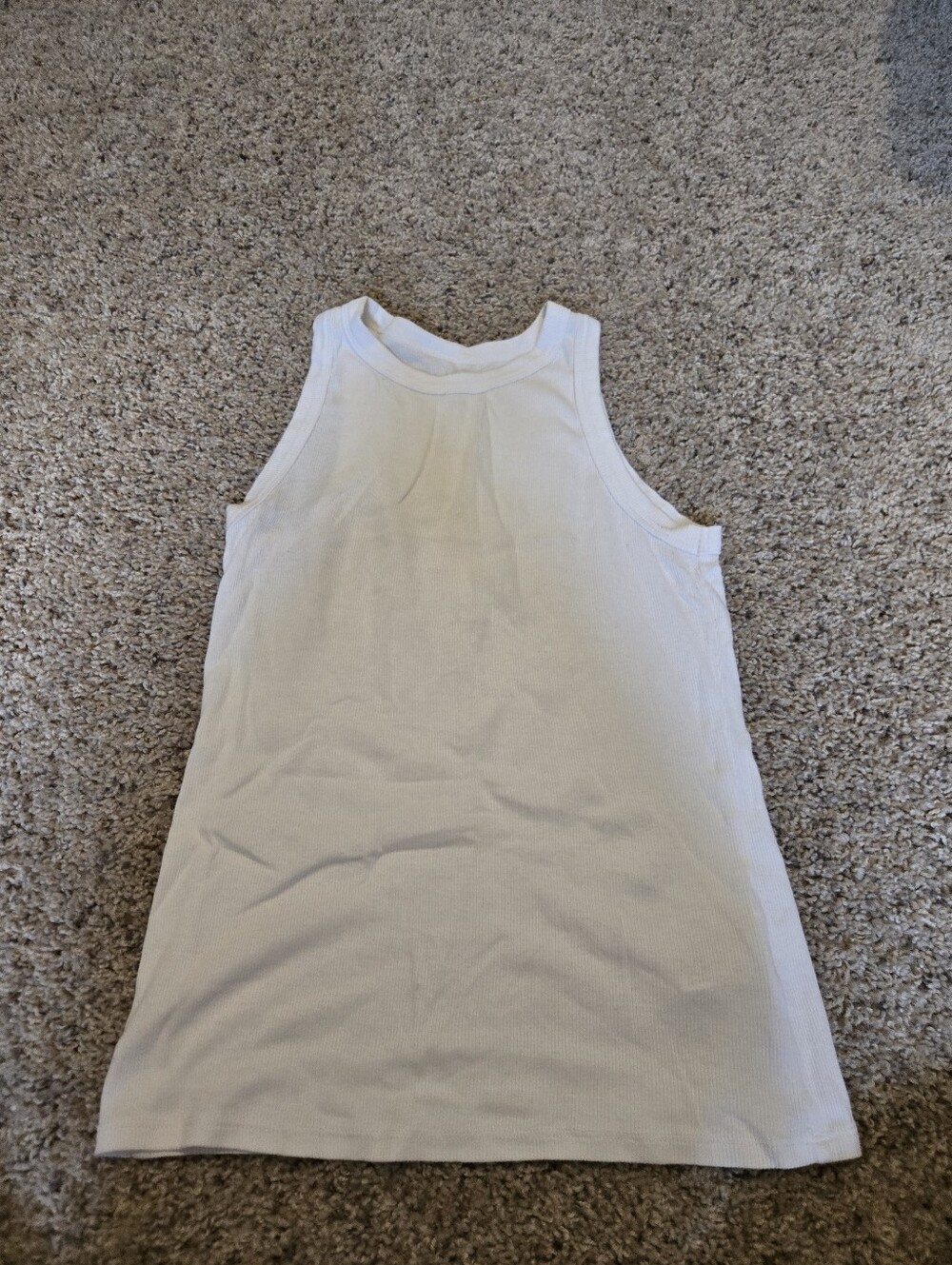 A New Day Women's White Ribbed Tank Top